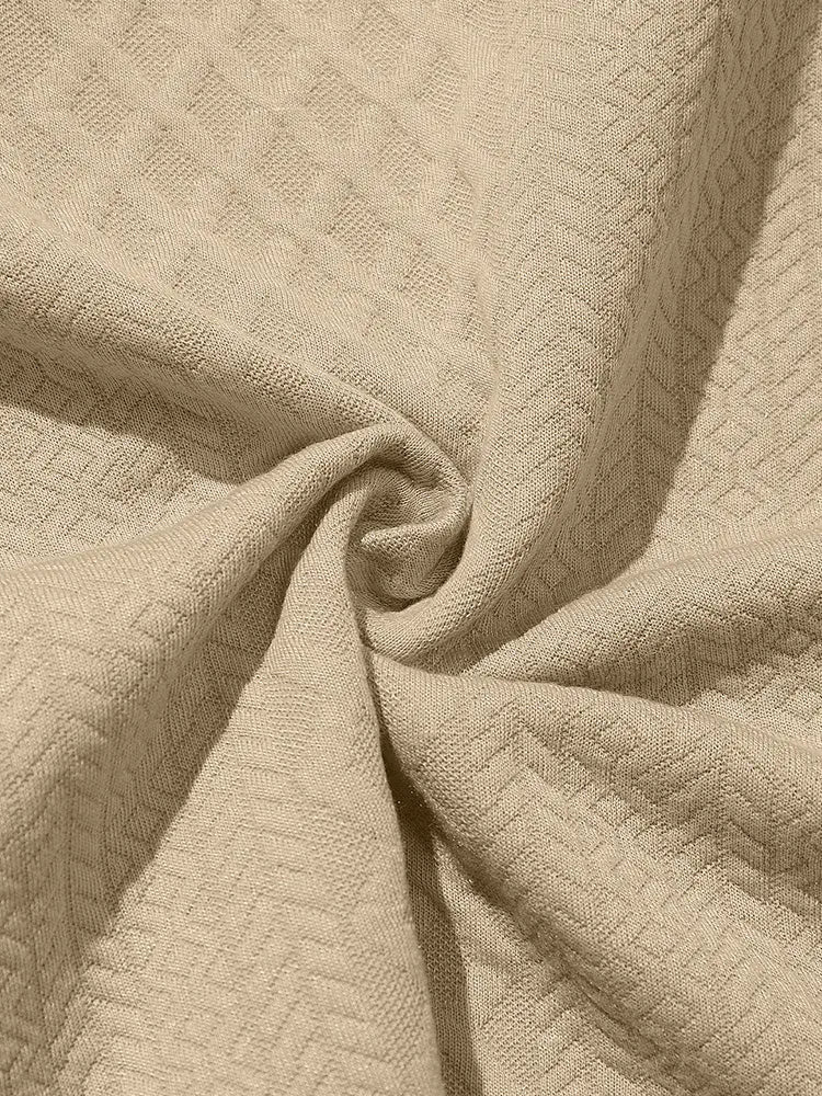 Embossed Jacquard Long Sleeve Button-Down Shirt