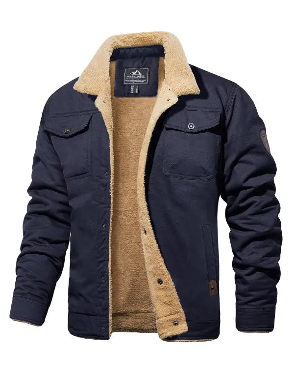 Men's Cotton jacket with Sherpa lining