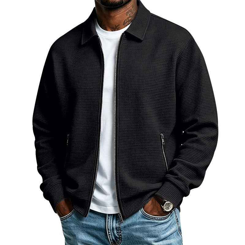 Men's Casual Waffle Jacket