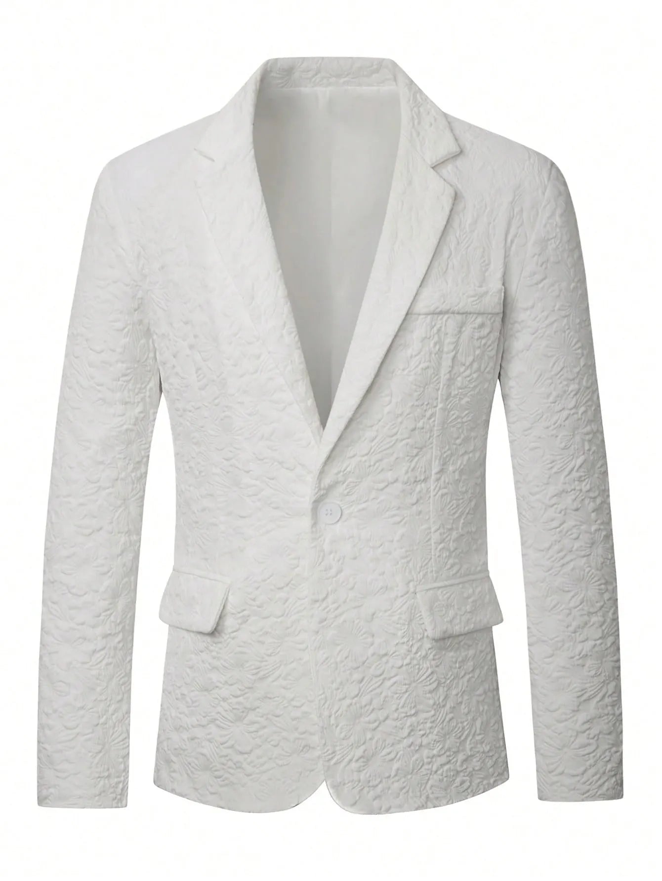 Floral Embossed Relaxed Fit Blazer