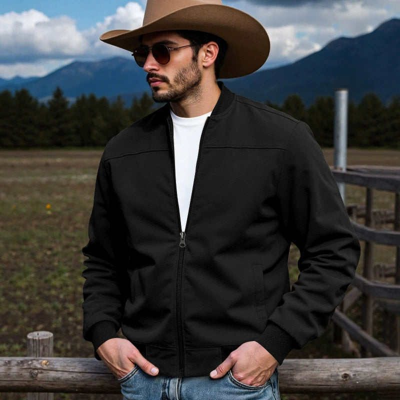 Vintage Suede Bomber Jacket