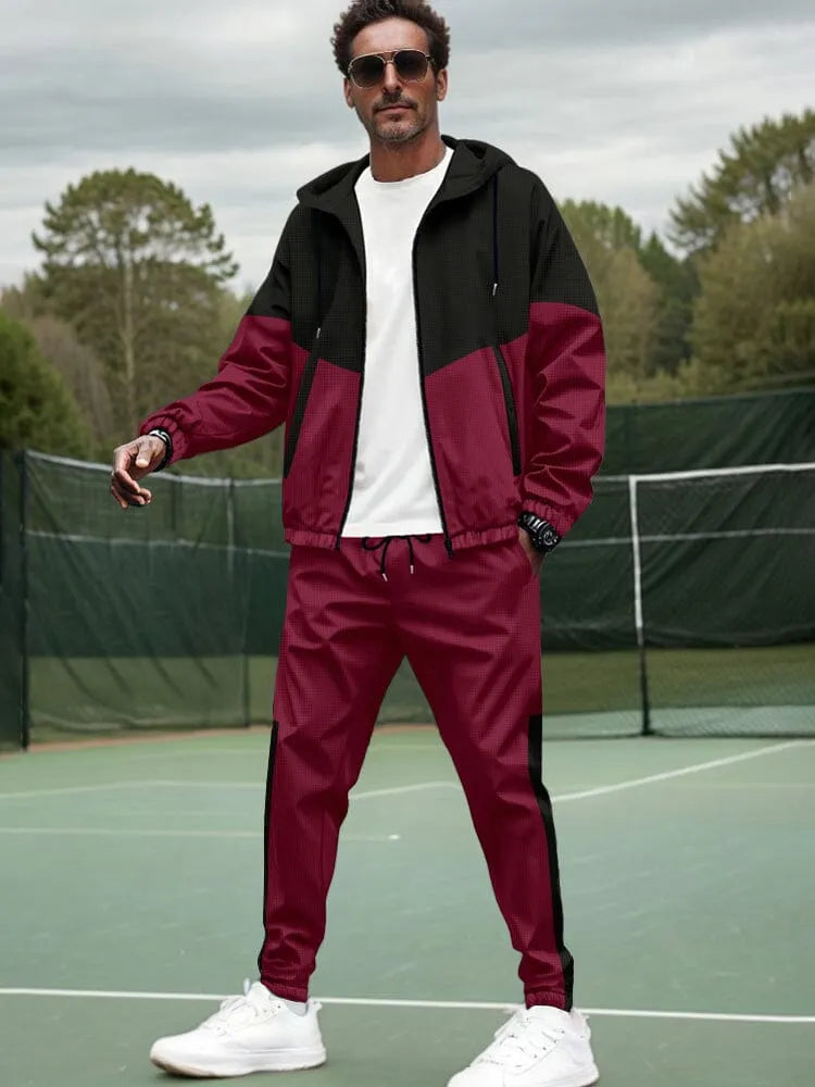 Men's Relaxed‐Fit Color‐Block Tracksuit Set 65% 0FF