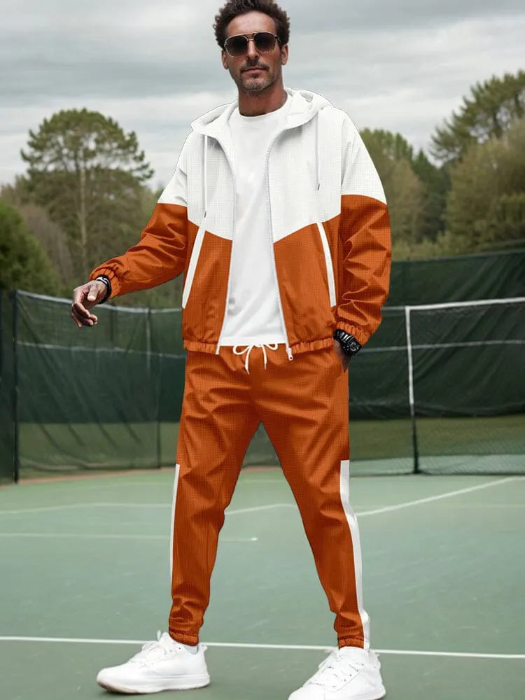 Men's Relaxed‐Fit Color‐Block Tracksuit Set 65% 0FF