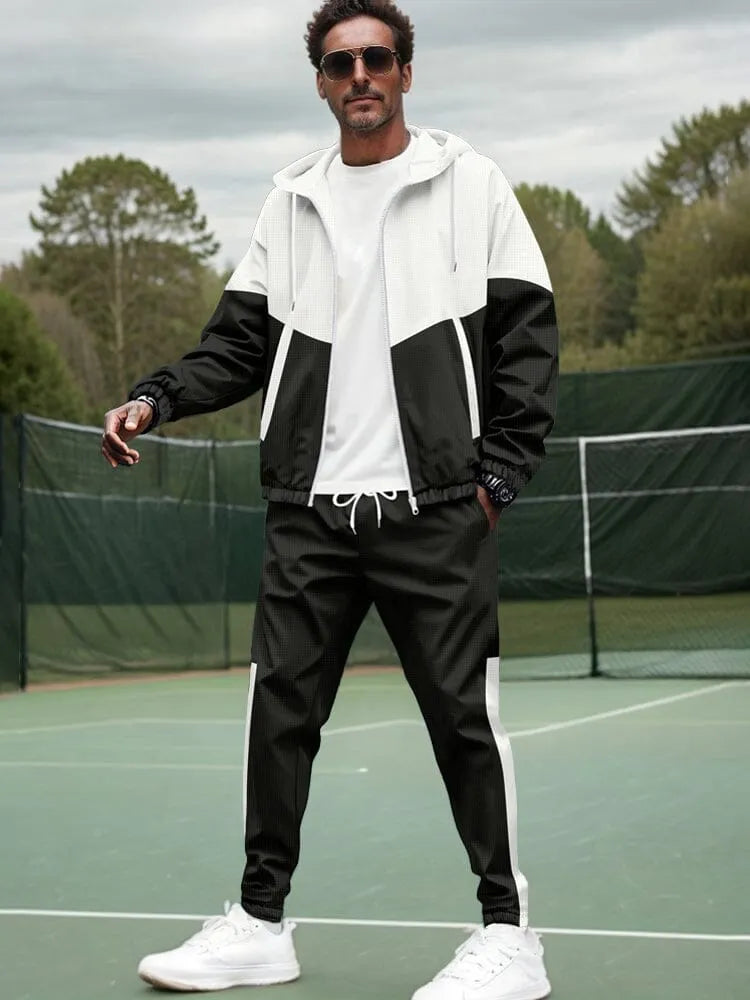Men's Relaxed‐Fit Color‐Block Tracksuit Set 65% 0FF