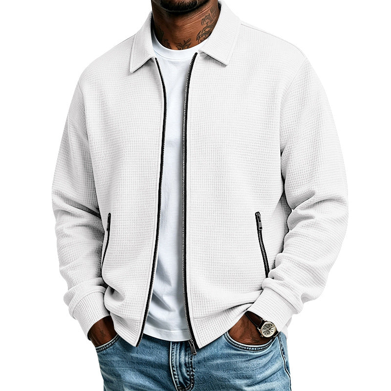 Men's Casual Waffle Jacket