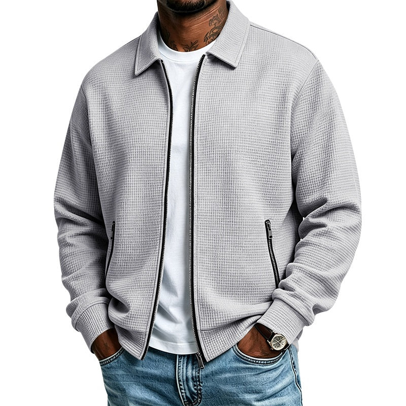 Men's Casual Waffle Jacket