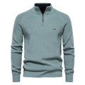 Men's Cotton Zipper Knit Sweater