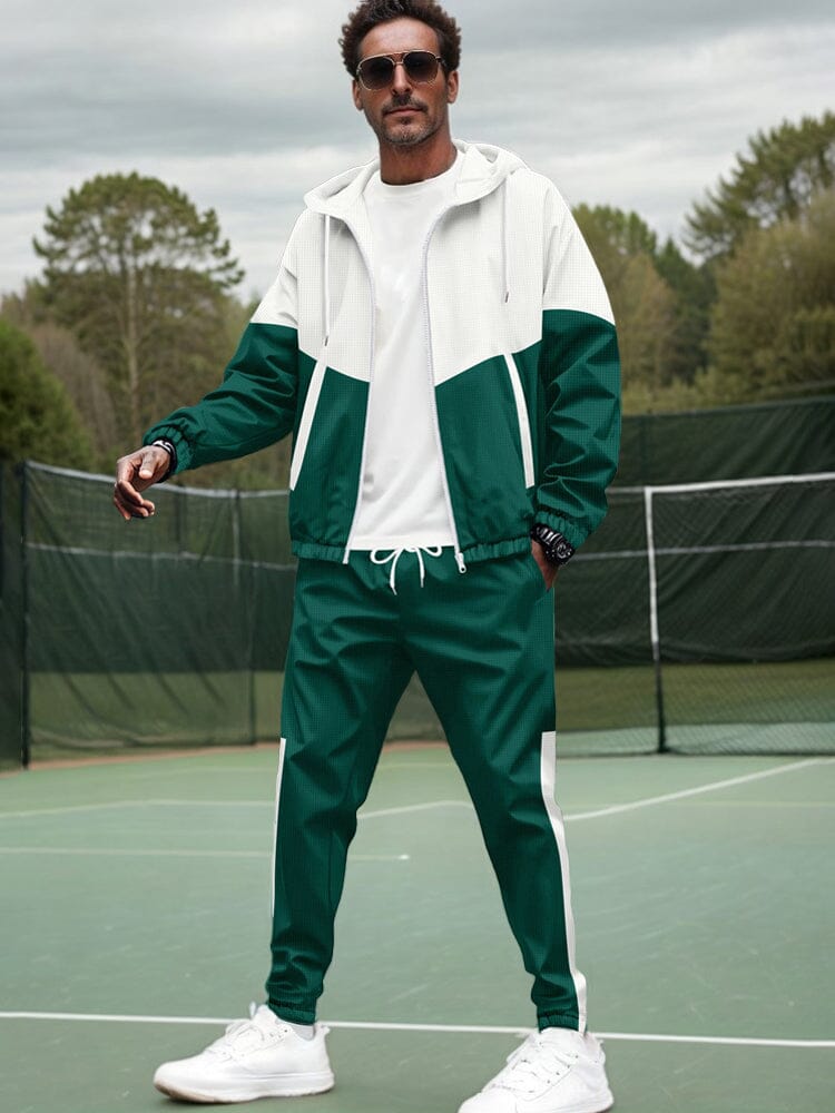 Men's Relaxed‐Fit Color‐Block Tracksuit Set 65% 0FF