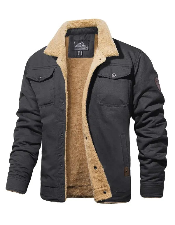 Men's Cotton jacket with Sherpa lining