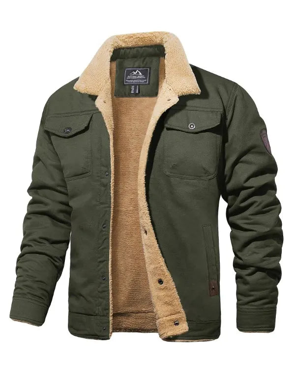 Men's Cotton jacket with Sherpa lining
