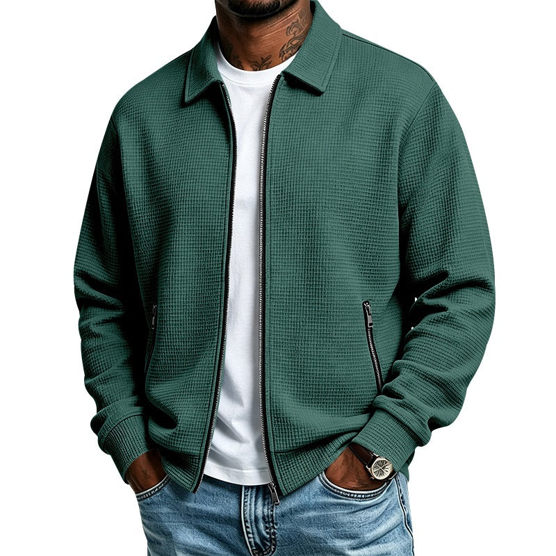 Men's Casual Waffle Jacket