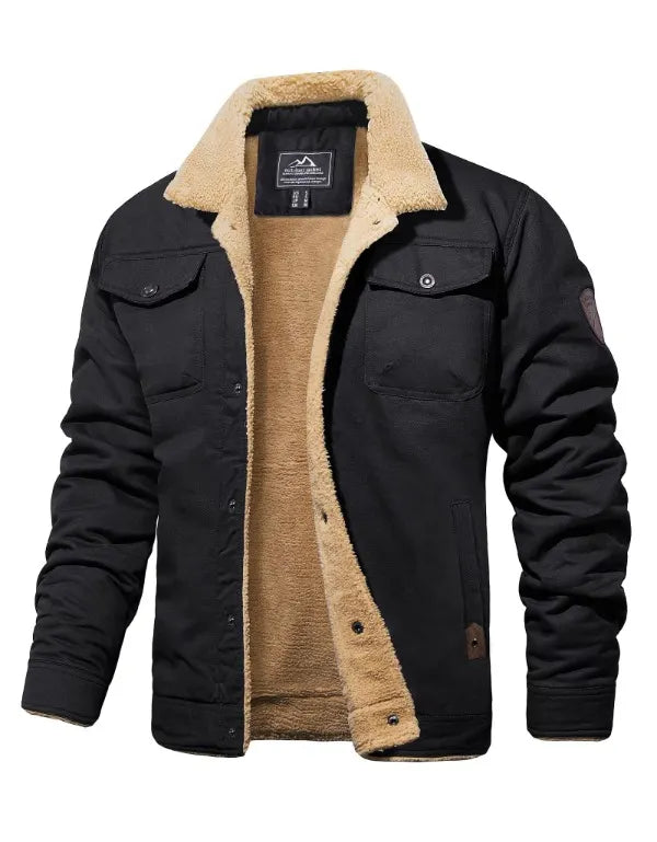 Men's Cotton jacket with Sherpa lining