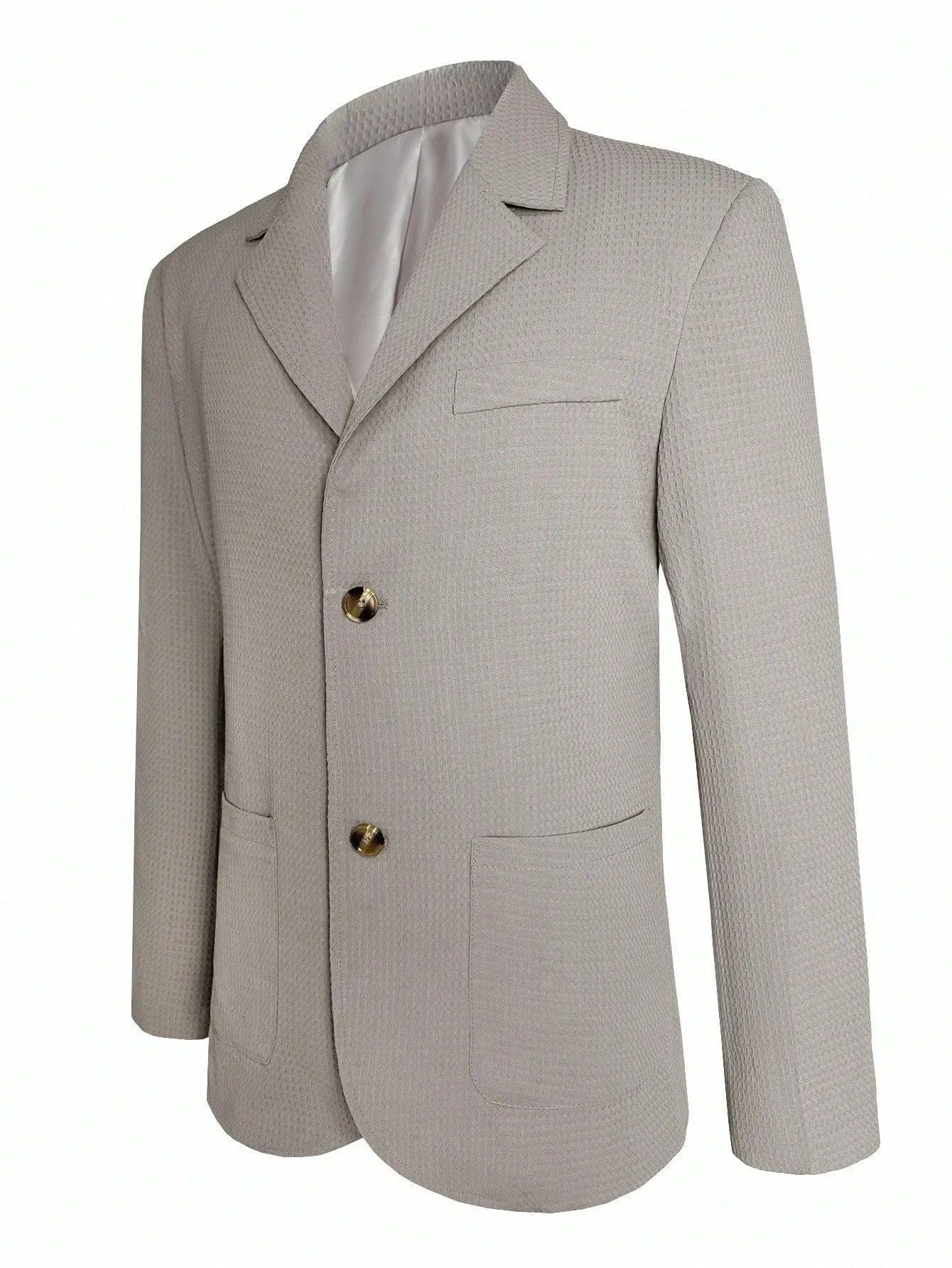 Textured Jacquard Relaxed Fit Blazer
