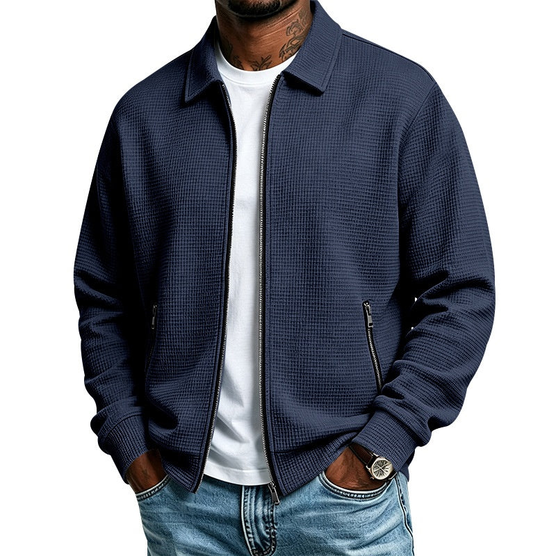 Men's Casual Waffle Jacket